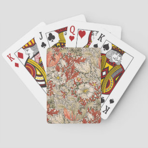 William Morris Spring Compton Bloem  Rood Pokerkaarten