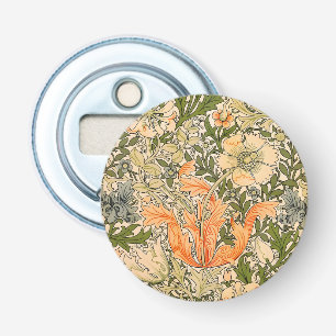 William Morris Spring Compton Bloemen Festival Button Flesopener