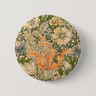 William Morris Spring Compton Bloemen Festival Ronde Button 5,7 Cm