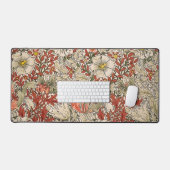 William Morris Spring Compton Fleur Vintage Rouge (Clavier et souris)