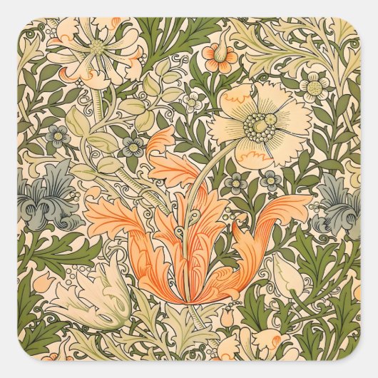 William Morris Spring Compton Flower Festival Vierkante Sticker (Voorkant)