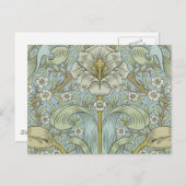 William Morris Spring Thicket: Antiek Bloemen Briefkaart (Voorkant / Achterkant)
