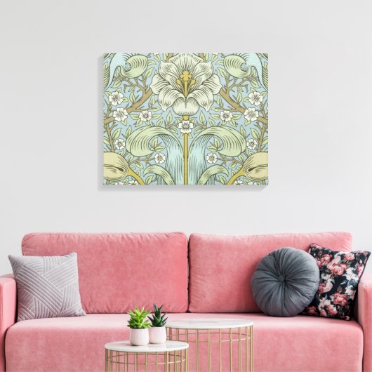 William Morris Spring Thicket: Antiek Bloemen Canvas Afdruk (Insitu (Woonkamer))