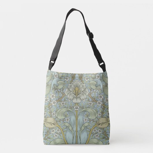 William Morris Spring Thicket: Antiek Bloemen Crossbody Tas (Achterkant)