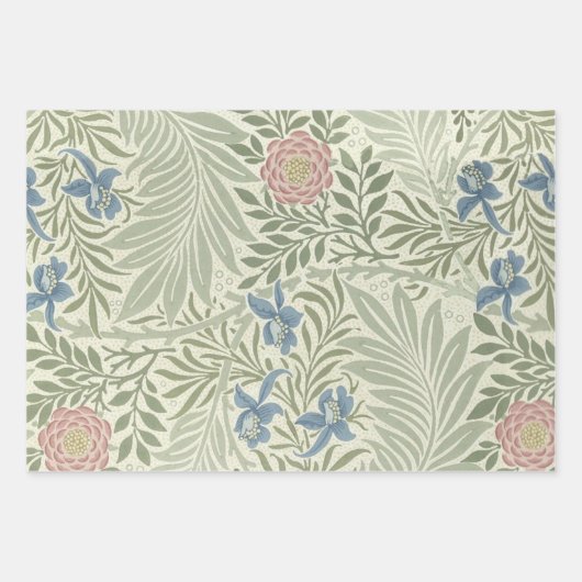 William Morris Spring Thicket: Antiek Bloemen Inpakpapier Vel (Voorkant 3)
