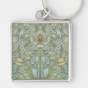 William Morris Spring Thicket: Antiek Bloemen Sleutelhanger