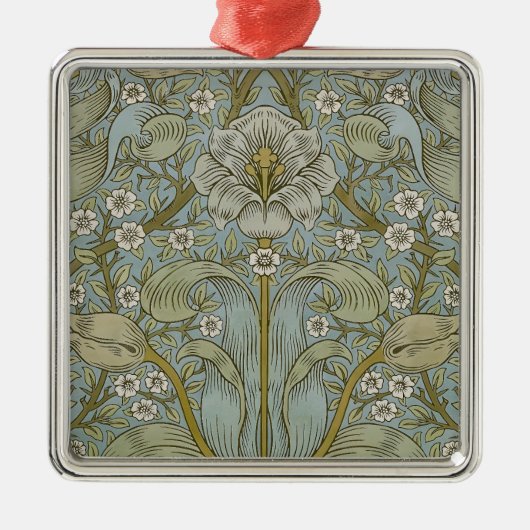William Morris Spring Thicket Classic Pattern Metalen Ornament (Voorkant)