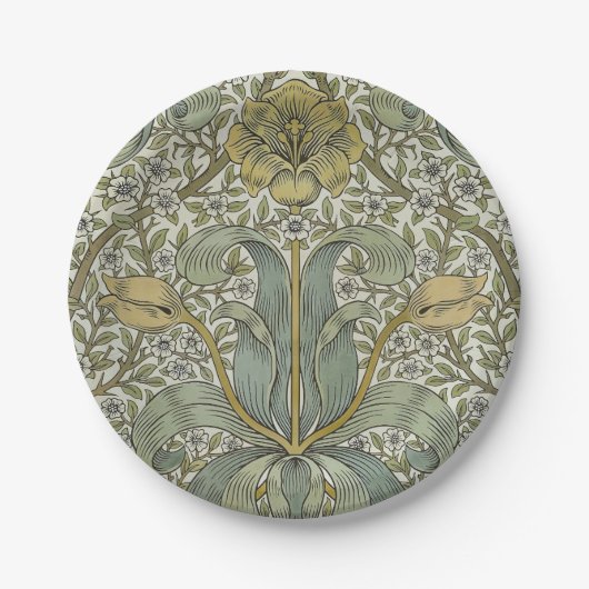 William Morris Spring Thicket Classic Pattern Papieren Bordje (Voorkant)