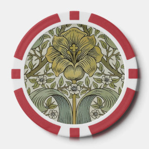 William Morris Spring Thicket Classic Pattern Poker Chips
