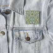 William Morris Spring Thicket Classic Pattern Vierkante Button 5,1 Cm (In situ)