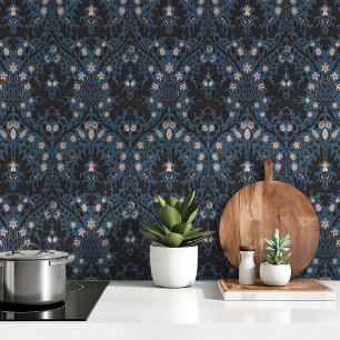 William Morris Spring Thicket Midnight Blue Behang