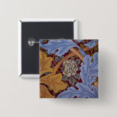 William Morris St James Acanthus Wallpaper Vierkante Button 5,1 Cm (Voorkant /achterkant)