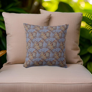 William Morris St James Blue Brown Peach Kussen