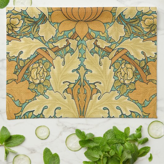 William Morris St. James Chintz Theedoek (Gevouwen)