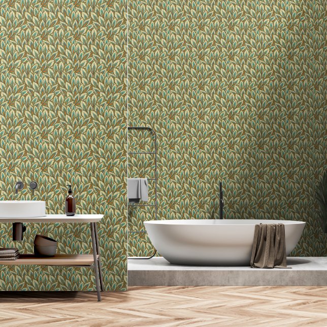 William Morris stijl  Green Orang Behang (Badkamer)