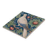 William Morris stijl Links tegenover Dove Bird Tegeltje (Zijkant)