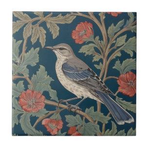 William Morris stijl Links tegenover Mockingbird B Tegeltje