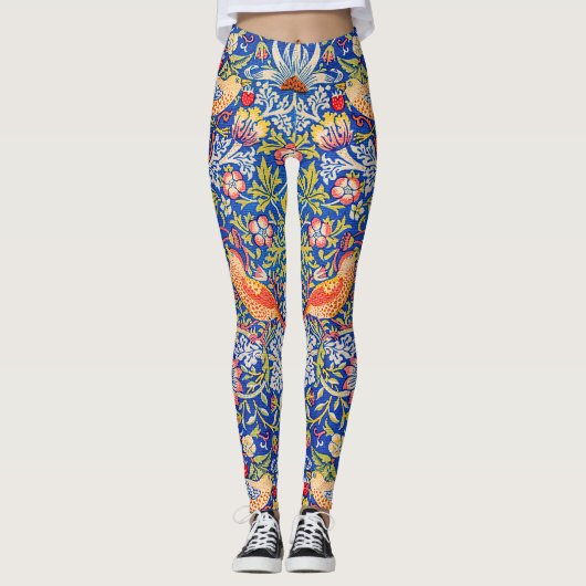 William Morris Strawberry beroemd schilderij Leggings (Voorkant)