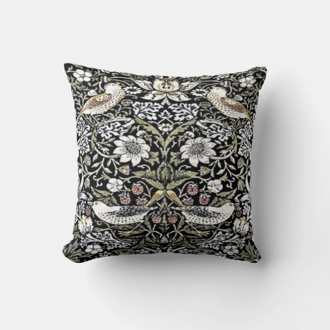 William Morris "Strawberry Thief" #1 Kussen (Voorkant)