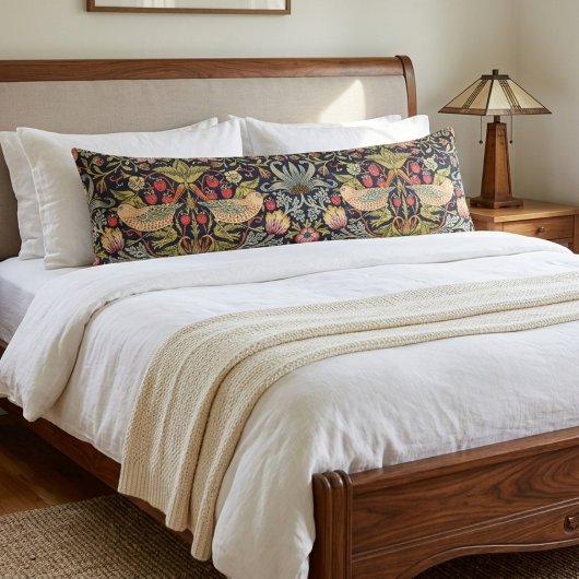 William Morris Strawberry Thief Art Lichaamskussen