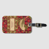 William Morris Strawberry Thief Bagagelabel (Voorkant (horizontaal))