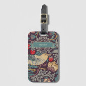 William Morris Strawberry Thief Bagagelabel (Voorkant (verticaal))