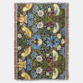 William Morris - Strawberry Thief, beroemd design Deken (Voorkant Verticaal)