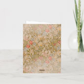 William Morris Strawberry Thief Birthday Kaart (Achterkant)