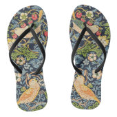 William Morris Strawberry Thief Bloempatroon Teenslippers (Voetbed)