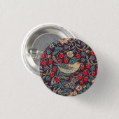 William Morris Strawberry Thief Button (Voorkant /achterkant)