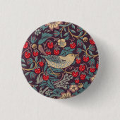 William Morris Strawberry Thief Button (Voorkant)