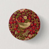 William Morris Strawberry Thief Button (Voorkant)