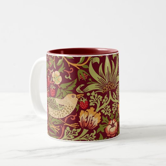 William Morris Strawberry Thief Café Mug (Devant gauche)