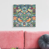 William Morris - Strawberry Thief Canvas Afdruk (Insitu (Woonkamer))