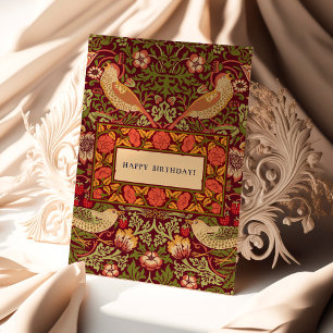 William Morris Strawberry Thief Carte d'anniversai