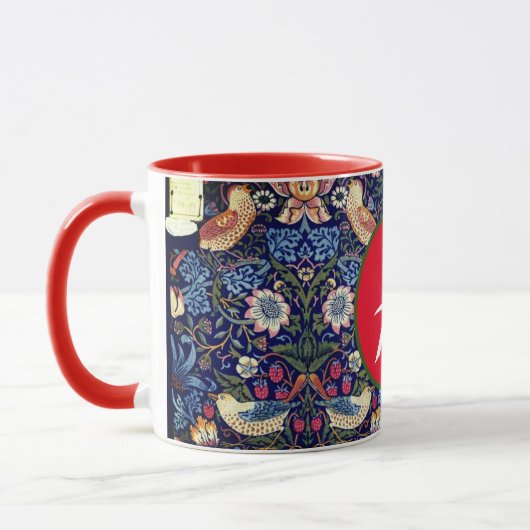 William Morris STRAWBERRY THIEF CUSTOM INITIAL MUG (Gauche)