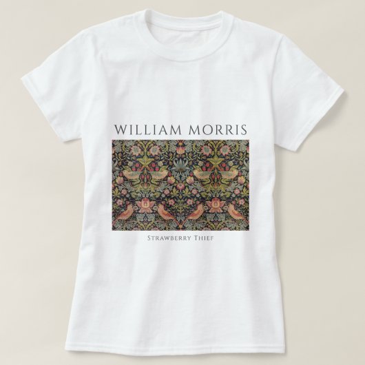 William Morris Strawberry Thief dames T-shirt (Design voorkant)