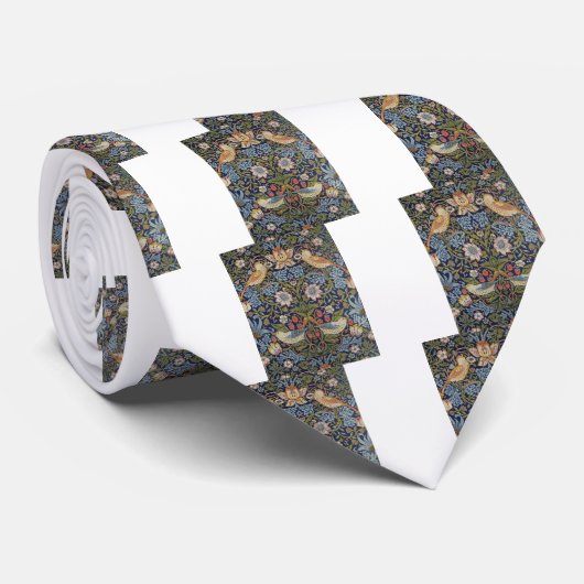 William Morris Strawberry Thief Design 1883 Stropdas (Opgerold)