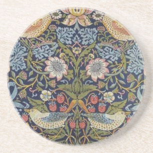 William Morris Strawberry Thief Design 1883 Zandsteen Onderzetter