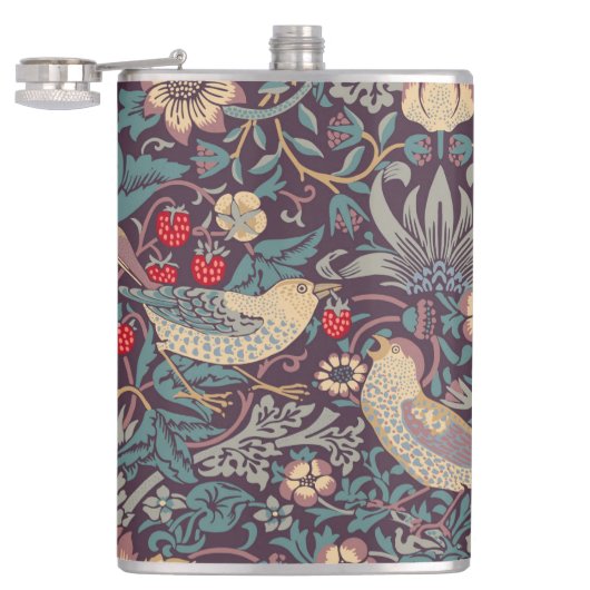 William Morris Strawberry Thief Flask Heupfles (Geopend)