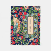 William Morris Strawberry Thief Fleece Blanket (Voorkant)
