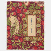William Morris Strawberry Thief Fleece Blanket (Voorkant)