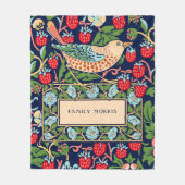 William Morris Strawberry Thief Fleece Blanket (Voorkant)