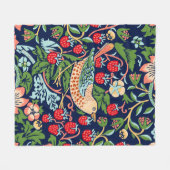 William Morris Strawberry Thief Fleece Deken (Voorkant (Horizontaal))