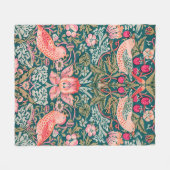William Morris Strawberry Thief Fleece Deken (Voorkant (Horizontaal))