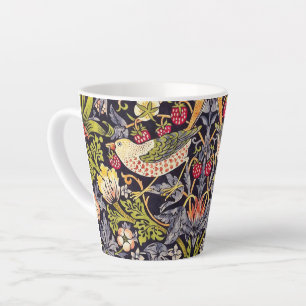 William Morris Strawberry Thief Floral Art Nouveau Latte Mok