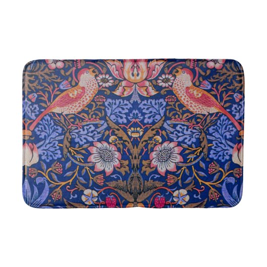 William Morris Strawberry Thief Floral Pattern Badmat (Voorkant)