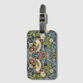 William Morris Strawberry Thief Floral Pattern Bagagelabel (Voorkant (verticaal))