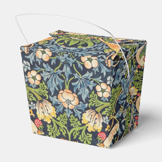 William Morris Strawberry Thief Floral Pattern Bedankdoosjes (Achterkant)
