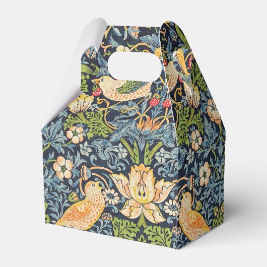 William Morris Strawberry Thief Floral Pattern Bedankdoosjes (Achterkant)